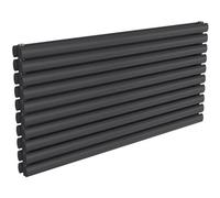 Arley Reina Modern Bathroom Nevah Horizontal Electric Dual Fuel Double Radiator 590 X 800mm Durable Mild Steel Anthracite Finish