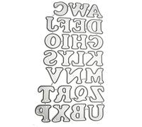 Arleysh 26 Pcs Chubby Alphabet Metal Cutting Dies - Playful Bubble Uppercase Letter Die Cuts - Carbon Steel Font Stencils for Personalized Name Cards, Birthday Banners & DIY Scrapbook Titles