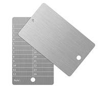 ArlinaL Steel Bitcoin Crypto Cold Storage Seed Backup, Compatible with All BIP39 Hardware & Software Wallets - Fireproof, Shockproof - Silver