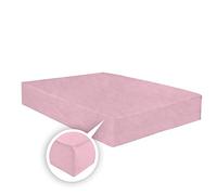 ARLINENS 100% Brushed Cotton Flannel Fitted Sheet 25cm - Warm & Cosy Thermal Fitted Sheet available in 7 colours (Pink, King)