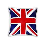 ARLINENS 100% Cotton Union Jack/British Flag Vintage Style, Home Decorative Cushion Cover Size 18x18 (45x45 cm) (Union Jack Red Blue, pack of 4)