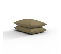 Arlinens 4x Pillowcases Standard Size 50x75cm Luxury Fine Poly Cotton Housewife Bed Room Pillow Covers Available in 20 colours (Beige)