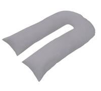 ARLinens 9Ft U Shaped Pillowcase Maternity Pregnancy Support Comfort U Pillow Cover (Grey)
