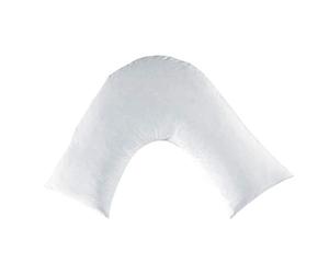 ARLINENS Anti Dust Mite Nursing Pregnancy and Back Neck Support V-Shaped hollow Fibre Duck Feather & Bamboo V Pillow For Ultimate Comfort (Hollow Fibre V Pillow)