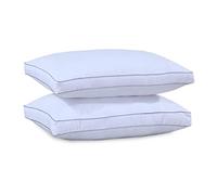 ARLINENS Box Pillows Soft Hotel Quality Hollow Fiber Filled Bed Pillows with Luxurious Stitched Edging 100% Cotton Cover For Neck Back Stomach & Side Sleepers (4, 40 x 65cm)