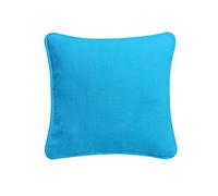 ARLINENS Colourful Plain Dyed 100% Cotton Cushion Cover Size 16"x16" (Aqua blue, pack of 1)