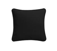 ARLINENS Colourful Plain Dyed 100% Cotton Cushion Cover Size 16"x16" (Black, pack of 1)