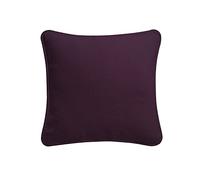 ARLINENS Colourful Plain Dyed 100% Cotton Cushion Cover Size 18"x18" (Aubergine, Pack Of 1)