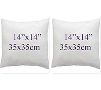 ARLINENS Cushion Inner Pads Insert Square/rectangular Decorative Pillow Virgin Hollow Fibre Filled Bounce Back Cushions Stuffer for Sofa Bed & Couch in 14,16",18",20",22",24",26" (2, 14x14)