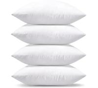 ARLINENS Cushion Pads 4 Pack Hollow Fibre - Soft Bouncy Inner Cushion Inserts, Hypoallergenic Pillow Stuffers for Sofa, Couch & Bed - White Square Cushions 12x18 Inch
