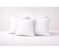 ARLINENS Cushion Pads 50cm x50cm (20" x 20"), Quick Rebound Fluffy Cushions Throw Pillow Inserts,White Polyester Square Cushion Pads for Sofa Cushion Pads (Pack of 4, 20"x20")