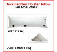 ARLinens Duck Feather & Down Bolster Pillow Long Body Support Maternity Pregnancy Pillows Size (Small Double)