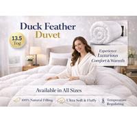 ARLinens Duck Feather & Down Duvet Quilt 13.5 Tog Warm Cozy Extra Filled Hotel Quality Anti Allergic Duvet