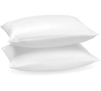 ARLINENS Duck Feather & Down Pillows Pack of 2 - Luxury Hotel Quality Soft Bed Pillows, 100% Cotton Cover, Hypoallergenic Anti Dust Mite, Standard Size 50x75cm White