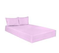 ARLINENS Flat Sheets Super King Size-Polycotton Lilac Bed Sheet-Fade Resistant Hotel Quality Flat Bed Sheet (LILAC,256 x 304 cm)