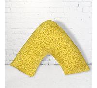 ARLINENS Hollow Fiber V Pillow with Free Printed V Pillowcase for Maternity Nursing Back Neck & Shoulder Support In (Pattern #02)