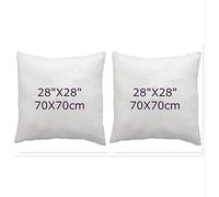 ARLINENS Hollow fibre Cushion New White Pads Inner insert Stuffer Pillow Hypoallergenic Square Cushions for Sofa Bed & Couch in 12", 14", 16", 18", 20", 22", 24", 26", 28", 30" (2, 28x28)