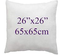 ARLINENS Hollow fibre Cushion New White Pads Inner insert Stuffer Pillow Hypoallergenic Square Cushions for Sofa Bed & Couch in 12", 14", 16", 18", 20", 22", 24", 26", 28", 30" (1, 26x26)