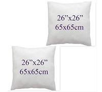 ARLINENS Hollow fibre Cushion New White Pads Inner insert Stuffer Pillow Hypoallergenic Square Cushions for Sofa Bed & Couch in 12", 14", 16", 18", 20", 22", 24", 26", 28", 30" (2, 26x26)