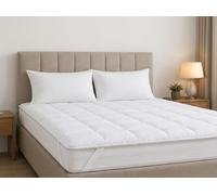 ARLINENS King Size Mattress Topper 5cm Thick, 150 x 200cm, Hotel Quality Quilted Microfibre Bed Topper, Hypoallergenic, Soft & Breathable, Elasticated Corner Straps, Machine Washable