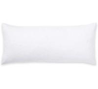 ARLINENS Luxury Bolster Pillow Case- Pregnancy Maternity Long Orthopedic Support Pillowcase Cover in white cream & silver Colors (White, Small Double 4ft)