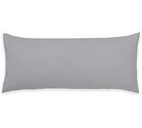 ARLINENS Luxury Bolster Pillow Case- Pregnancy Maternity Long Orthopedic Support Pillowcase Cover in white cream & silver Colors (Silver, Double 4ft 6")