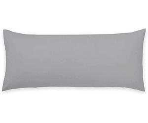 ARLINENS Luxury Bolster Pillow Case- Pregnancy Maternity Long Orthopedic Support Pillowcase Cover in white cream & silver Colors (Silver, Single 3ft)