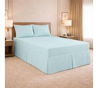 ARLINENS Luxury Plain Dyed Poly Cotton Platform Base Valance Sheet in Following Colours and Sizes (KING, DUCKEGG)