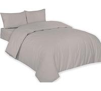 ARLINENS Luxury quality 100% Pure Egyptian Cotton T200 Duvet Cover with pillowcases Bedding Set Color Grey in following Sizes (Grey, King)