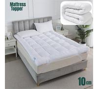 ARLinens Microfiber Mattress Topper 10Cm Mattress Protector Cover Elastic Corner Straps 4 Inch Deep Mattress Toppers