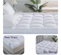ARLinens Microfibre Mattress Topper 2"/5Cm Luxury Mattress Cover Protector Elastic Corner Box Stitched Deep Fitted Mattress Topper (5Cm)