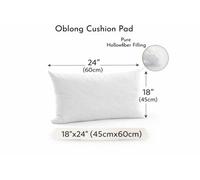 ARLinens Oblong Cushion Pads Rectangular Shape Cushion Insert Hollowfiber Filled Inner Fillers Extra Filled Cushion (18"x24")