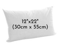 ARLinens Oblong Cushion Pads Rectangular Shape Cushion Insert Hollowfiber Filled Inner Fillers Extra Filled Cushion (12"x22")