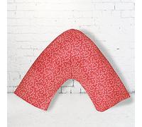 ARLINENS Orthopedic V Pillow with Free Printed V Pillowcase Hollow Fiber Filled V Shaped Pillow,for Maternity Nursing Back Neck & Shoulder Support (Pattern #09)