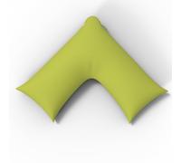 ARLINENS Pack of 2 Plain Poly-Cotton Back & Neck Support V Shaped Pillowcase Orthopaedic/Pregnancy/Nursing Pillow Case Pair- Available in 25 Colours 74 x 34cm (Lime Green)