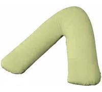 ARLINENS Pack of 2 Plain Poly-Cotton Back & Neck Support V Shaped Pillowcase Orthopaedic/Pregnancy/Nursing Pillow Case Pair- Available in 25 Colours 74 x 34cm (Sage Green)