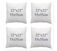 ARLINENS Pack of 4-Virgin Hollow fibre New White Cushion Pad Inner Stuffer Pillow Polyester Insert Square Hypoallergenic (22x22)