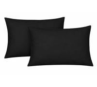 Arlinens Pillowcases 4 Pack Standard Size 50x75cm Luxury Fine Poly Cotton Housewife Bed Room Pillow Covers Available in 20 colours (Black)