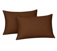Arlinens Pillowcases 4 Pack Standard Size 50x75cm Luxury Fine Poly Cotton Housewife Bed Room Pillow Covers Available in 20 colours (Brown)