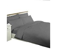 ARLINENS Plain Dyed Polycotton Flat Sheet Premium Hotel Quality Ultra Soft Non Iron Easy Care Bed Sheet Fade Resistant (Grey, Single)