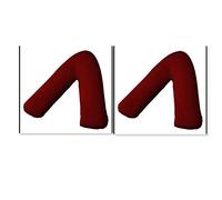 ARLINENS Poly Cotton Back & Neck/Pregnancy Support V Shaped pillowcases, V shaped pillow Covers Available in pack of 2 (Burgundy)