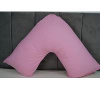 ARLINENS Poly Cotton Back & Neck/Pregnancy Support V Shaped pillowcases, V shaped pillow Covers Available in pack of 2 (Pink)
