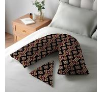 ARLinens Printed V Shaped Pillowcase Polycotton Orthopedic Back&neck Suport V Cover 74X34Cm
