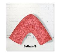 ARLINENS Printed V Shaped Poly cotton Pillow Cases Back, Neck & orthopedic/Pregnancy/Nursing Support Pillow Cases Only in (Pattern 9)