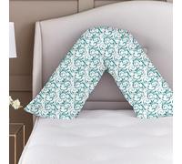 ARLINENS Printed V Shaped Poly cotton Pillow Cases Back, Neck & orthopedic/Pregnancy/Nursing Support Pillow Cases Only in (Pattern 6)