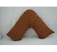 ARLINENS Printed V Shaped Poly cotton Pillow Cases Back, Neck & orthopedic/Pregnancy/Nursing Support Pillow Cases Only in (Pattern 1)