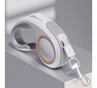 ARLinens Retractable Dog Lead Extending Leash Tape Nylon Adjustable Durable Pet Leash 5M (White)