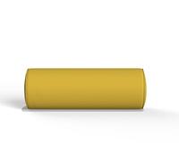 Arlinens Round Bolster Pillow Filled with Soft Virgin hollow Fiber roll neck Cushions-orthopaedic back & neck Support with Free100% Cotton Round Bolster Pillowcase Cover (Extra Large 25x75cm, Mustard)