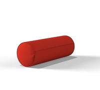 ARLINENS Round Cervical Roll Bolster Pillow with Removable & Washable Cotton Cover Pillow Filled with hollow Fiber neck & Back Cushions-Great for Yoga & Massage (Medium 15 x 45cm, Red)