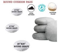 ARLinens Round Cushion Seat Pad Inner Insert Scater Filler Circle Shape Cushion 20" (50Cm)